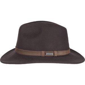 Hatland - Wollen hoed voor volwassenen - Parsons - Donkerbruin - maat M (57CM)