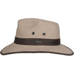 Hatland - UV Fedora hoed voor heren - Randson - Beige - maat L (59CM)