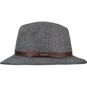 Hatland - Wollen hoed voor heren - Woodstock - Grijs - maat S (55CM)
