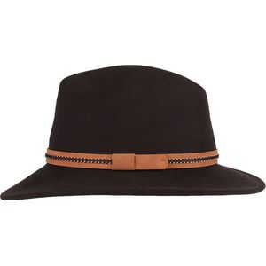 Hatland - Wollen hoed voor heren - Waterford - Zwart - maat S (55CM)