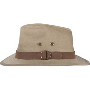 Hatland - UV Fedora hoed voor heren - Yorden - Olijfgroen - maat XL (61CM)