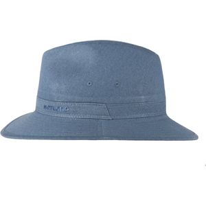 Hatland - UV-Fedora hoed voor volwassenen - Ashfield - Blauw - maat 59CM