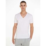 Calvin Klein - Basis 2-pack V-hals T-shirts Wit