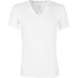 Calvin Klein - Basis 2-pack V-hals T-shirts Wit