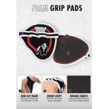 GORILLA WEAR Palm Grip Pads – zwart/rood, eenheidsmaat