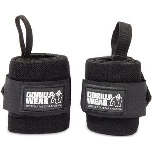 Gorilla Wear Basic Wrist Wraps - Zwart / Wit