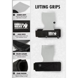 Gorilla Wear Lifting Grips - Lifting straps -  One Size - Zwart
