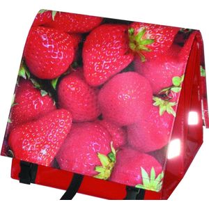 Du Baj  Budget L Photo Strawberry - Dubbele Fietstas - 45 l - Rood