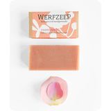 Werfzeep rozenzeep – Rozenolie - Natuurlijke zeep - Handgemaakt - Biologische en Vegan zeep – 100 gram
