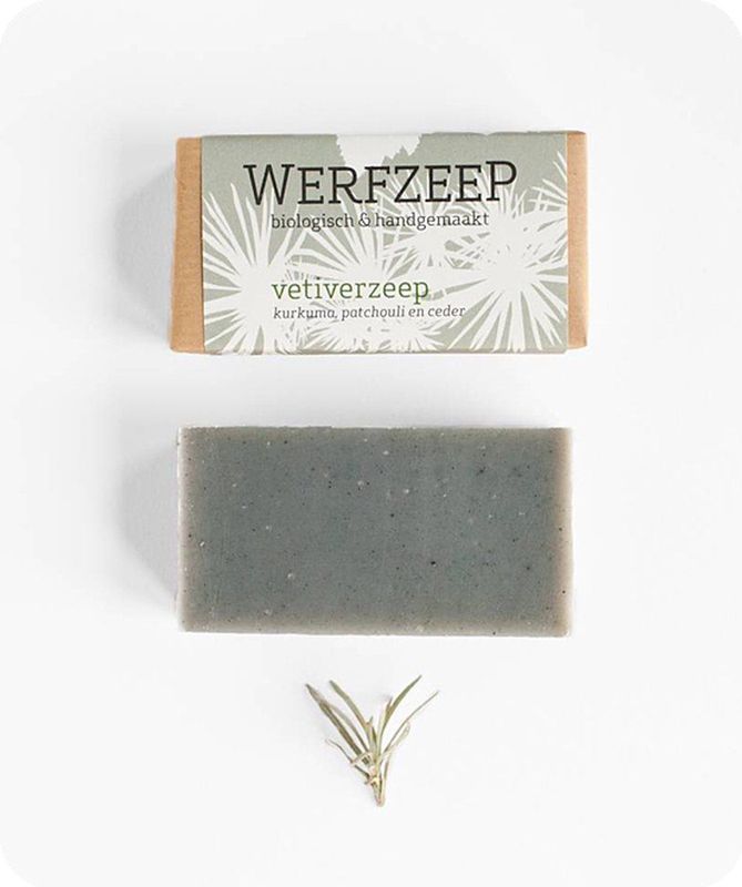 Werfzeep Vetiverzeep – Natuurlijke zeep - Handgemaakt - Biologische en Vegan zeep - Tegen Eczeem - 100 gram