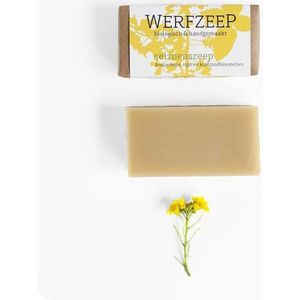 Werfzeep Seizoenzeep Lente – Koolzaadbloemetjes - Biologische en Natuurlijke zeep - Handgemaakt - Vegan zeep - 100 gram