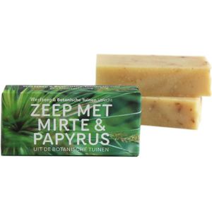 Werfzeep botanische tuinen - Mirte en papyrus - Natuurlijke zeep - Handgemaakt - Vegan zeep – 100 gram