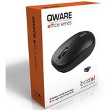 Qware Office - Muis - Draadloos - Bristol - Zwart - 1200 DPI