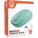 Qware - Bristol - Draadloze Muis - Mintgroen - DPI-waarde 1200