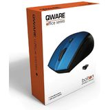 Qware Office - Muis - Draadloos - Duimsteun - Bolton - 800-1200-1600 DPI - Blauw