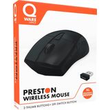 Qware - Preston - Draadloze Muis - Zwart - Ergonomisch Ontwerp