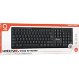 Qware - Liverpool - Toetsenbord - Zwart - Bedraad - QWERTY