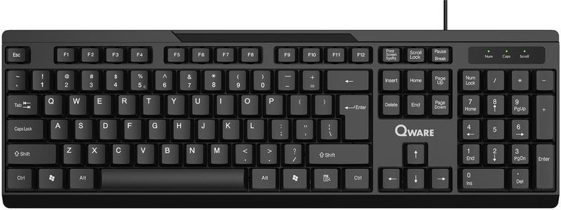Qware - Liverpool - Toetsenbord - Zwart - Bedraad - QWERTY