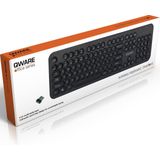 Qware - Bradford - Toetsenbord - Zwart - Draadloos met 12 Multimediatoetsen