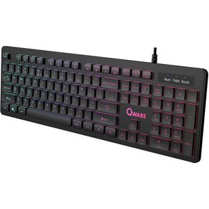 Qware Kingston bedraad toetsenbord toetsenbord RGB led, Chocolate keycap