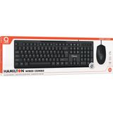 Qware - Hamilton - Toetsenbord en Muis - Bedraad - QWERTY