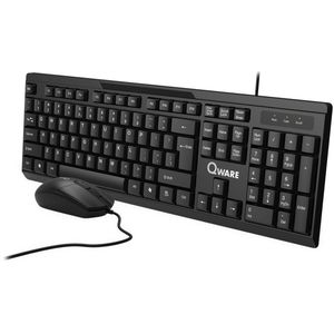 Qware Office - Toetsenbord - Muis - Bedraad - Desktopset - Combo - Hamilton - Qwerty