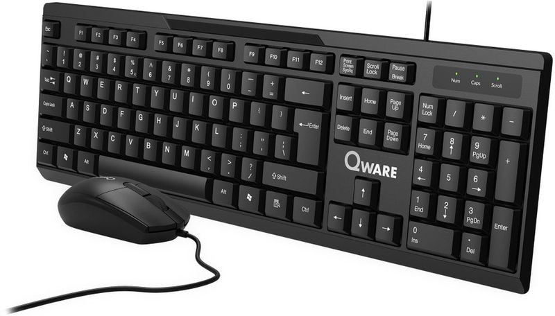 Qware - Hamilton - Toetsenbord en Muis - Bedraad - QWERTY