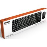 Qware - Office - Toetsenbord - Muis - Draadloos - Zwart - USB
