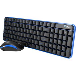 Qware - QW Pcb-250 - Draadloos Toetsenbord & Muis Combo - Blauw