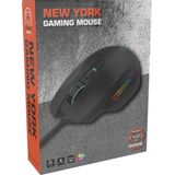 Qware - Newyork - Gamingmuis - Zwart - RGB