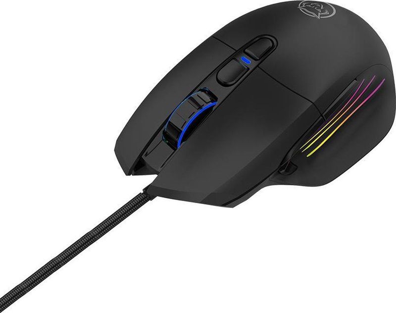 Qware - Newyork - Gamingmuis - Zwart - RGB