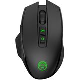 Qware - Fresno - Gaming Muis - Zwart - RGB LED - Draadloos - Oplaadbaar