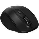 Qware Office - Muis - Draadloos - Multiconnect - Bluetooth - 2.4 GHz - Dongel - Duimsteun - Glasgow - 800-1000-1600 DPI - Zwart