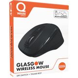 Qware - Glasgow - Draadloze Muis - Zwart - Bluetooth - 2.4 GHz - Ergonomisch Ontwerp
