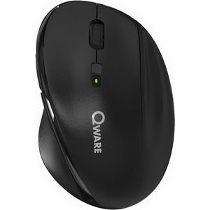 Qware - Lincoln - Draadloze Muis - Zwart - Multiconnect - Bluetooth - 2.4 GHz