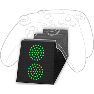 Qware - Xbs-7000bl - Oplaadstation - Zwart - Voor 2 Xbox Serie X/S-controllers
