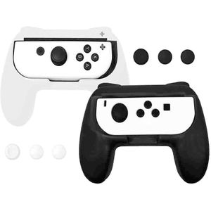 Qware Switch Controllerhouders En Grips Set Zwart / Wit (qw Nsw-3500bw)