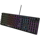 Qware Gaming - Toetsenbord - Daytona - Bedraad - USB - RGB - Multifunctionele Draaiknop - Azerty