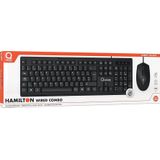 Qware Office - Toetsenbord - Muis - Bedraad - Desktopset - Combo - Hamilton - Azerty