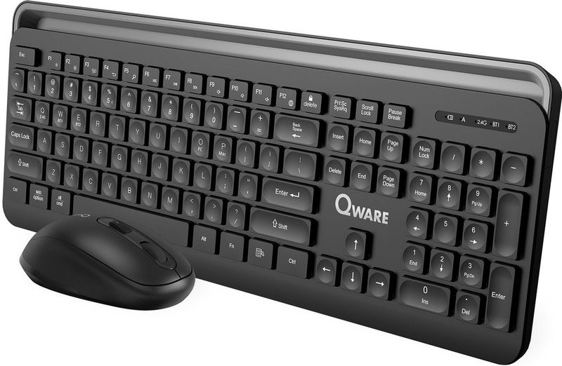 Qware - Rotherham - Toetsenbord - Draadloos - Zwart - Qwerty - Ergonomisch