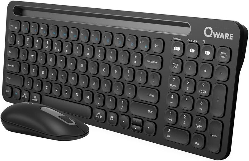 Qware - Florence - Toetsenbord - Draadloos - Zwart - Multiconnect - Bluetooth