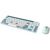 Qware - Florence - Toetsenbord - Draadloos - Groen/Turquoise - Multiconnect