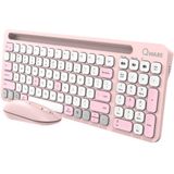 Qware - Florence - Draadloos Toetsenbord - Roze - Multiconnect - Bluetooth