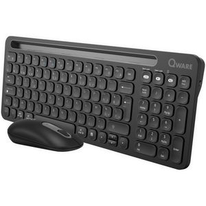 Qware Draadloos Toetsenbord En Muis Florence Azerty Zwart (pcb-398bl)