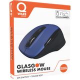 Qware - Draadloze Muis - Multiconnect - Bluetooth - 2.4 GHz - Blauw