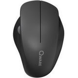 Qware - Luton - Ergonomische Muis - Draadloos - Zwart - 1600 DPI