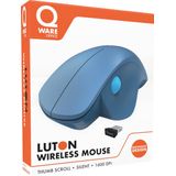 Qware - Luton - Draadloze Muis - Blauw - Ergonomisch Ontwerp - 1600 DPI