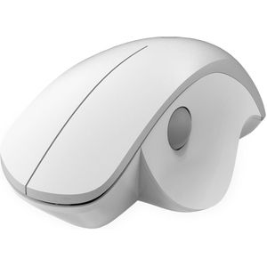 Qware Office - Ergonomische Muis - Muis - Draadloos - 2.4 GHz - Dongle - Duimsteun - Duimscrol - Luton - 1600 DPI - Wit