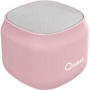Qware - Draadloze Speaker - 5W - Draadloos- Bluetooth 5.1 - Muziek Box - Splash Proof - Knoppen - USB-C - 4h luisteren op 50% - Roze