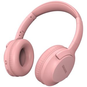 Qware - Draadloze Koptelefoon - Draadloos- Bluetooth 5.1 - Headset - Headphone - Volumeknoppen - USB-C - 20h luisteren op 50% - Vouwbaar Design - Roze
